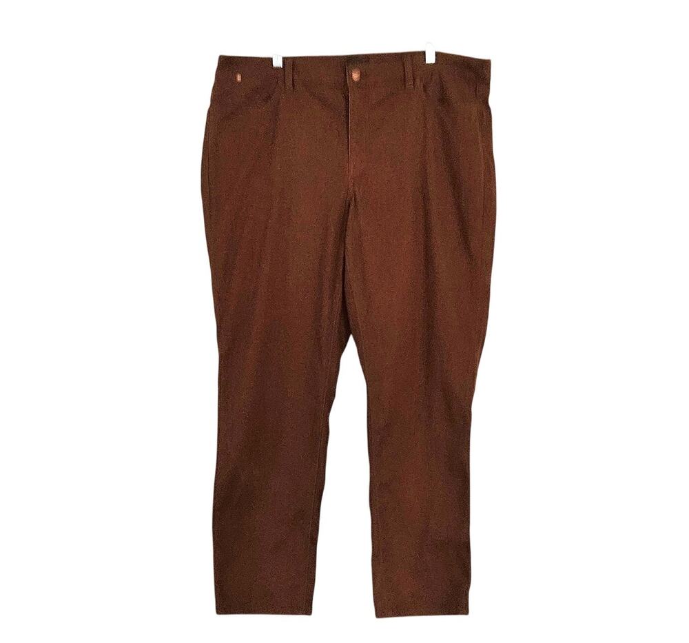 Talbots Brown Slim Ankle Jean Slimming Stretch Sz 16W EUC